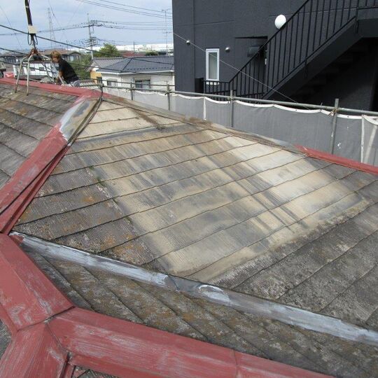 太陽熱温水器を撤去した屋根