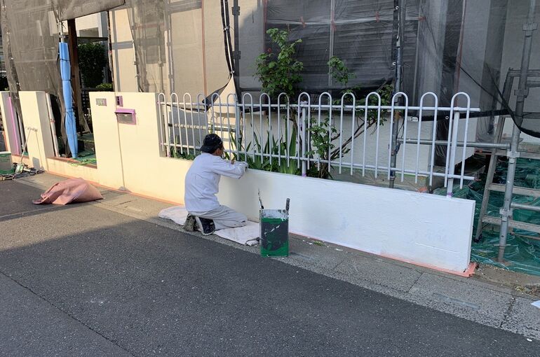 ブロック塀の塗装