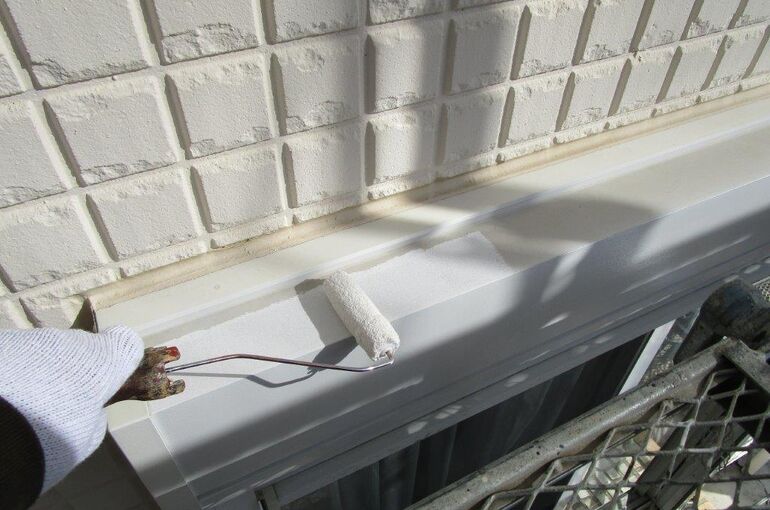 雨戸シャッターボックスの塗装