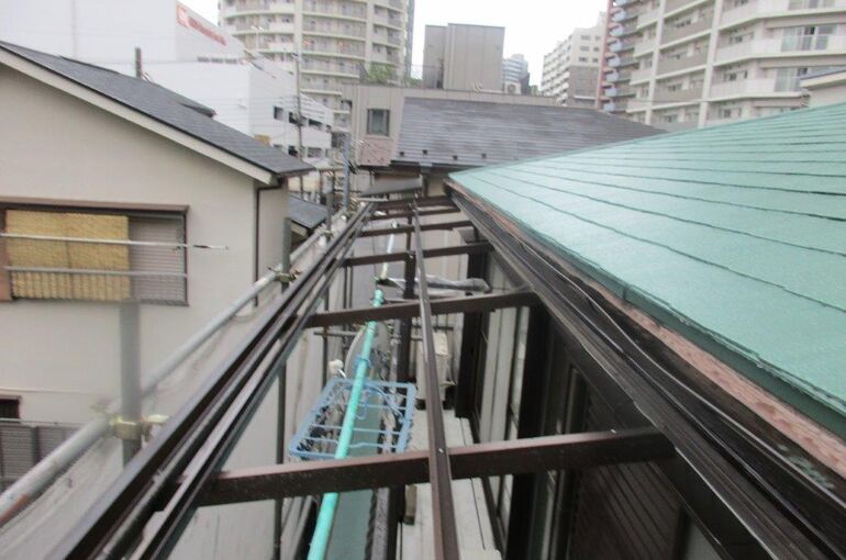 既存の波板をすべて取り外し