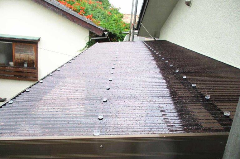 交換後の波板
