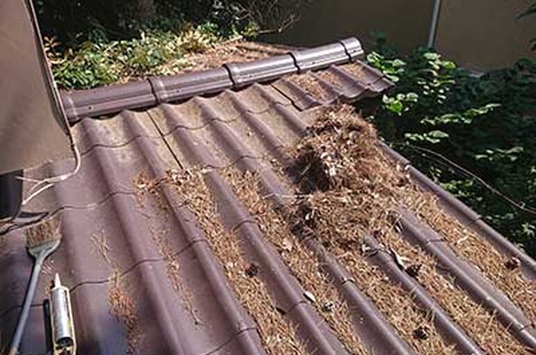塗装前の下屋根