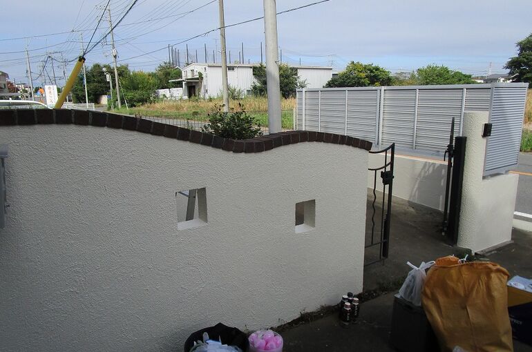 塗装後のブロック塀