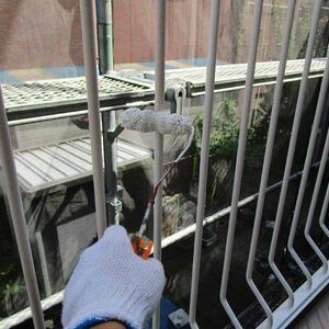 ベランダ手摺り塗装
